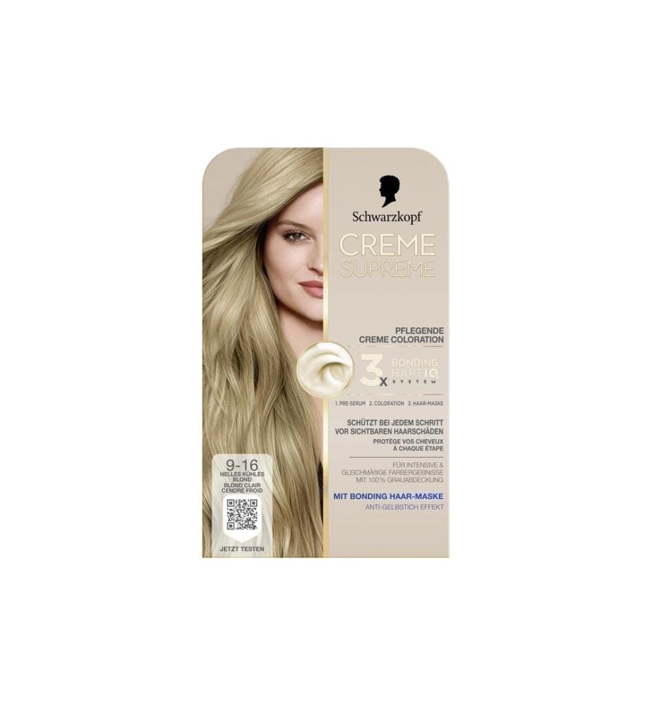 Schwarzkopf Creme Supreme - Coloration pour cheveux Creme Supreme 9-16 Blond clair froid