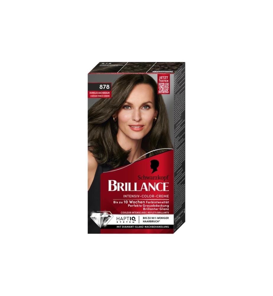 Schwarzkopf BRILLANCE - Coloration pour cheveux Brillance 878 Brun foncé cendré