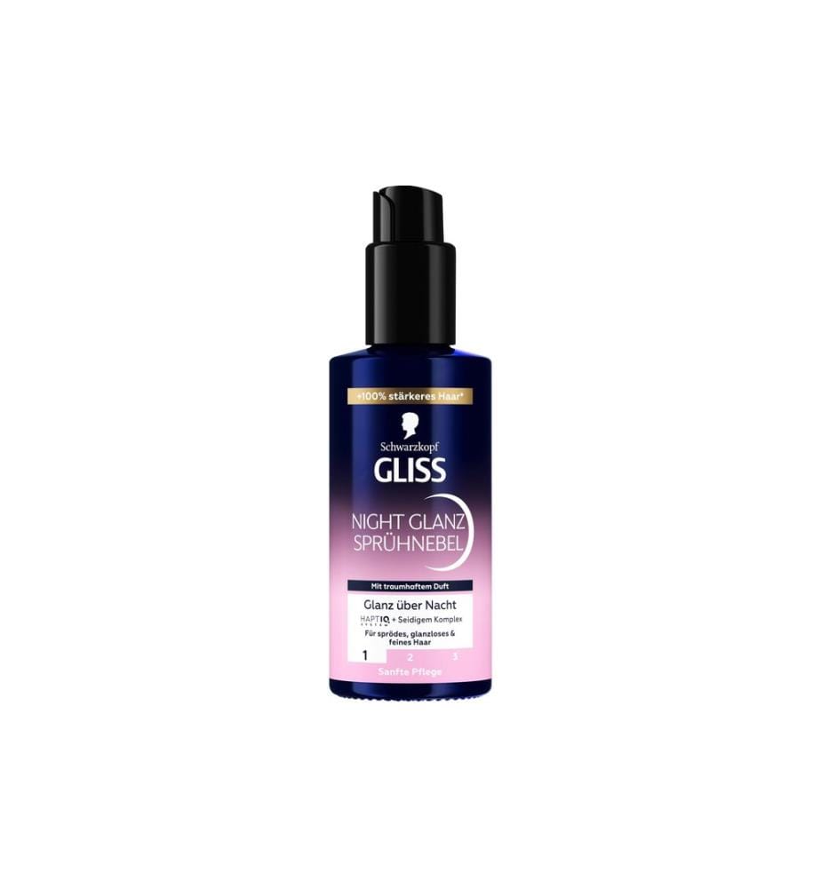 Schwarzkopf GLISS - Soin capillaire Brillance de nuit Vaporisation 100 ml