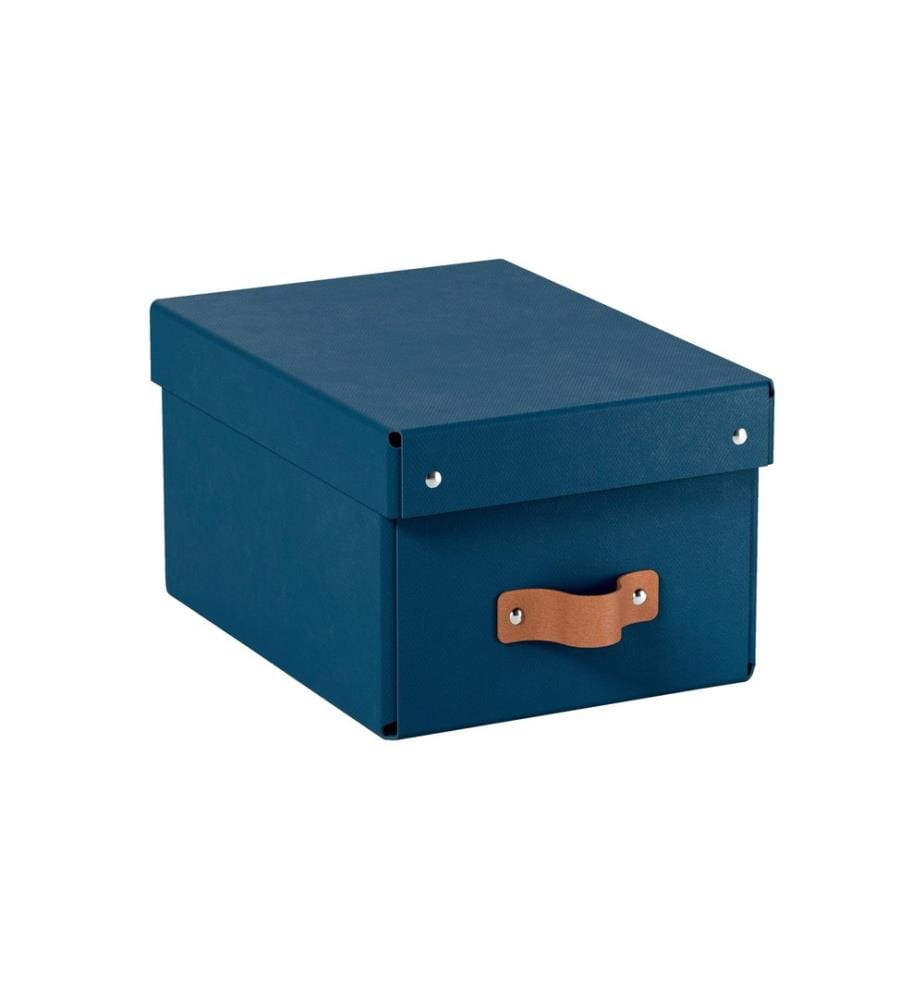 LEITZ - Boîte d'archives Puro petite, avec couvercle à charnière 2 pièces, bleu nuit
