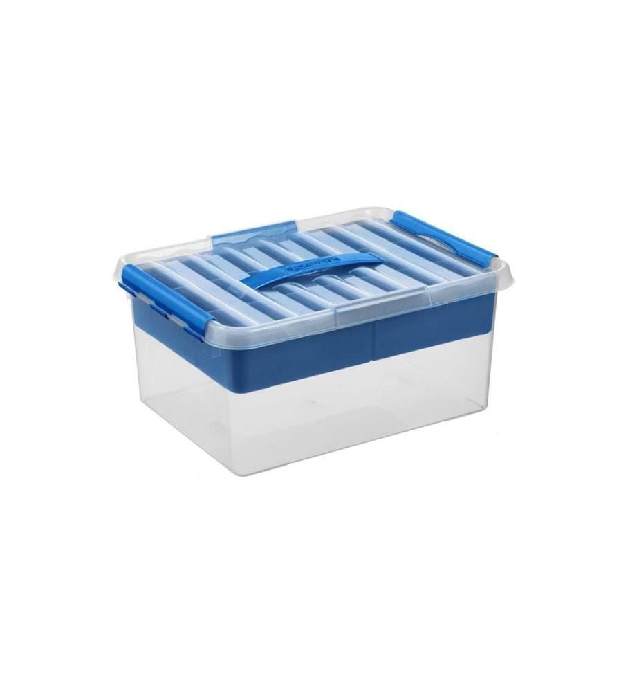 SIGMA HOME - Boîte de rangement Q-Line Bleu, Volumes: 15 l