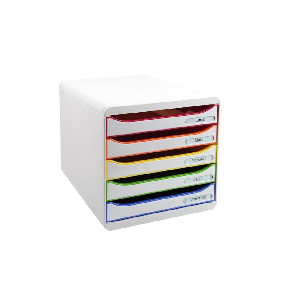 EXACOMPTA - Boîte à tiroirs Big Box Plus 5 tiroirs, blanc