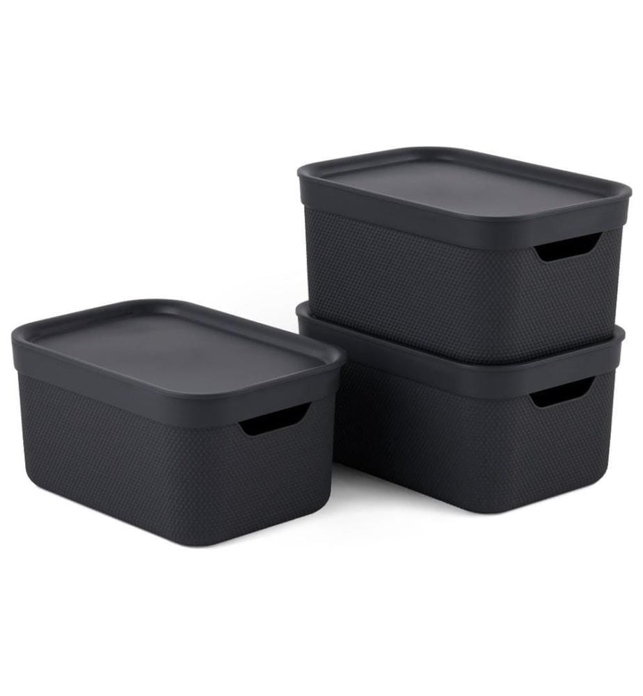 ROTHO - Boîte de rangement A5 Jive 3 pièces, Gris