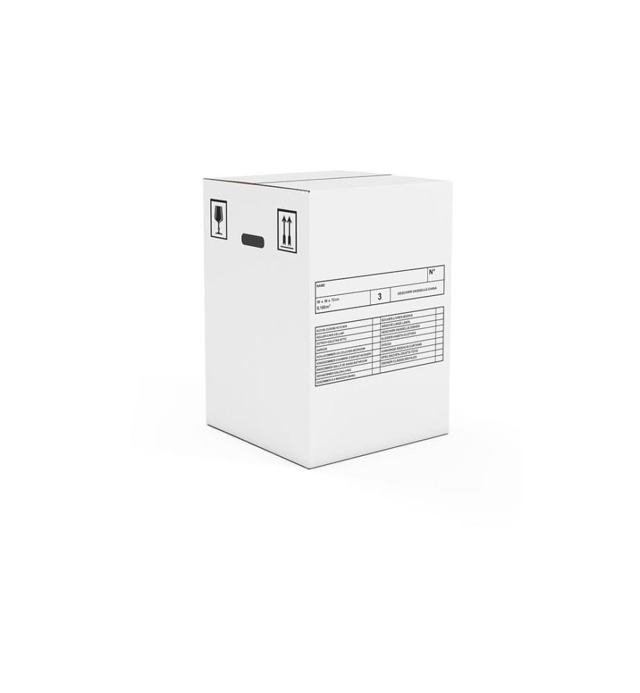 ANTALIS - Carton de déménagement 50 x 50 x 72 cm Blanc 10 pièces