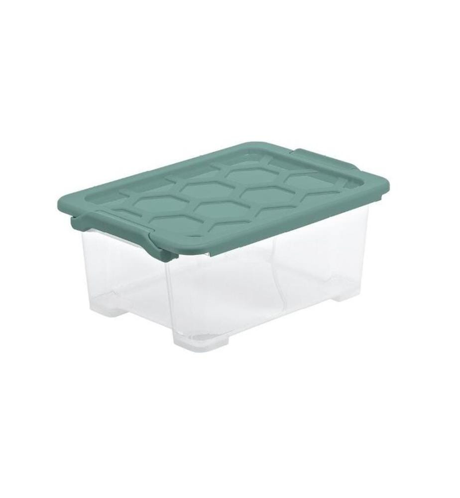 ROTHO - Boîte de rangement Evo Safe 11 l, Vert/Transparent