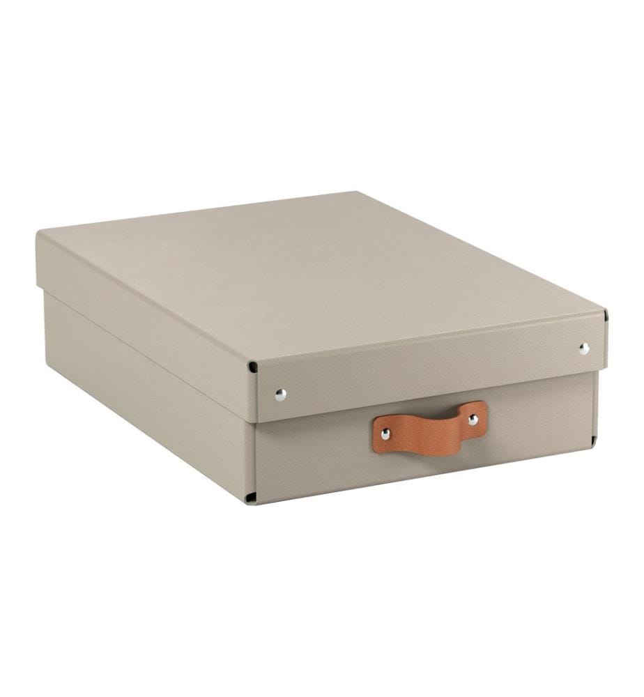 LEITZ - Boîte d'archives Puro plate avec couvercle à charnière, 2 pièces, Sabler
