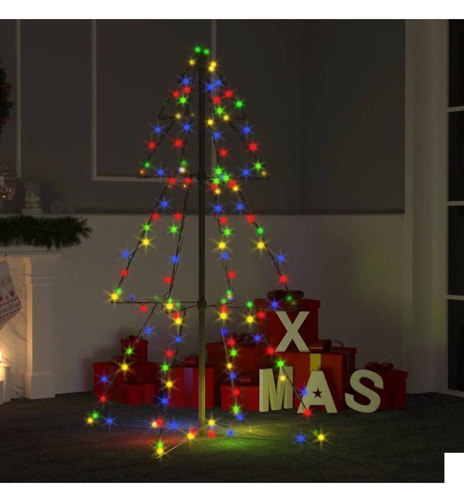 Arbre de Noël cône 160 LED d'intérieur/d'extérieur 78x120 cm