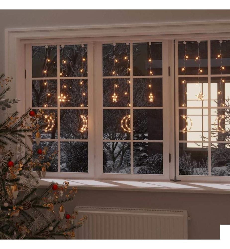 Guirlande lumineuse étoile et lune avec télécommande 138 LED