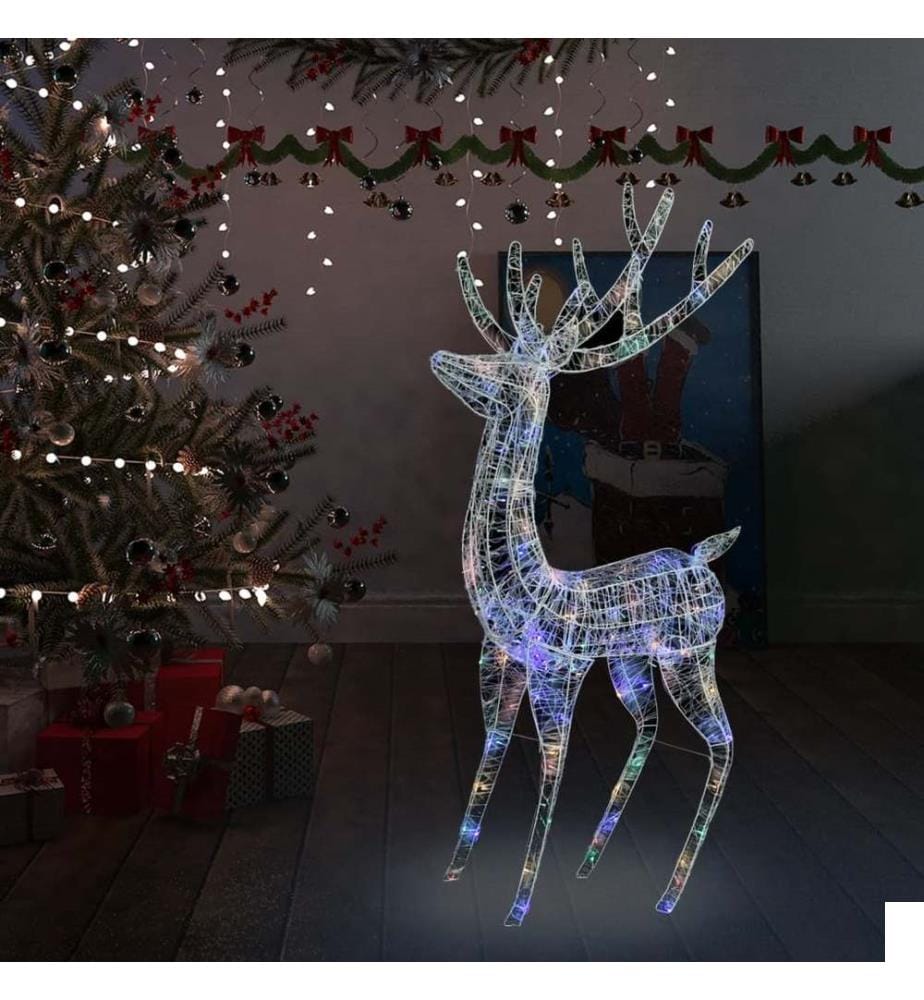 Renne de Noël XXL Acrylique 250 LED 180 cm Coloré
