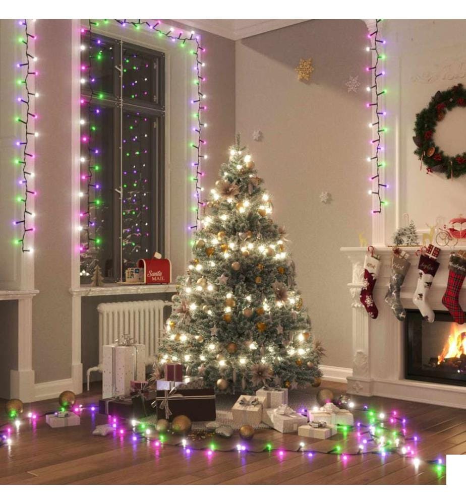 Guirlande LED compacte avec 400 LED Multicolore pastel 13 m PVC