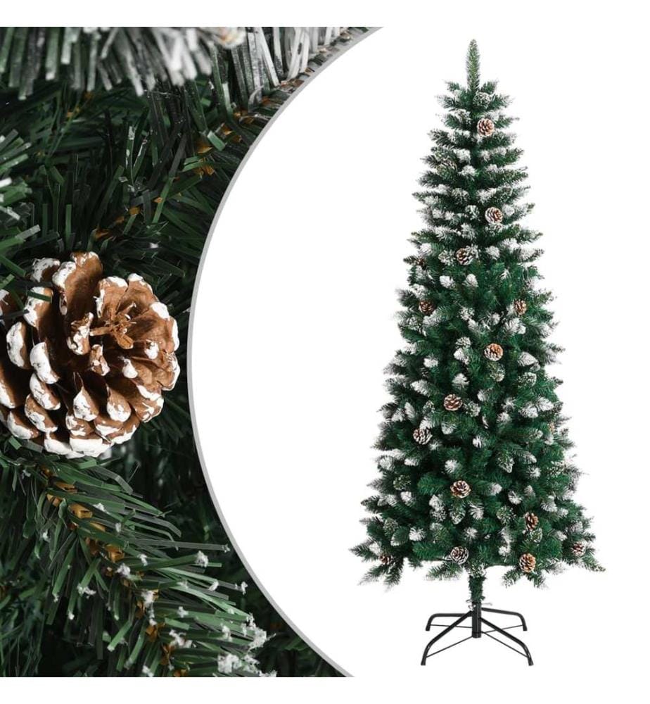 Sapin de Noël artificiel avec support Vert 180 cm PVC