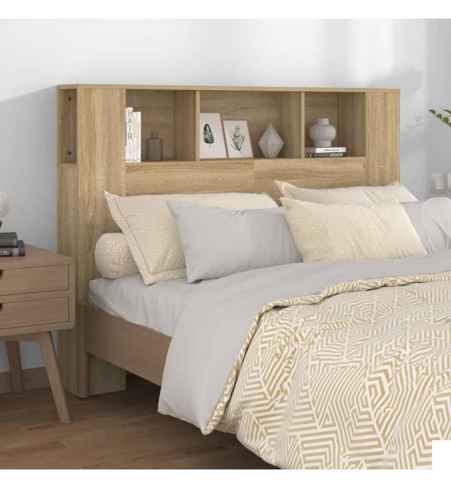 Armoire de tête de lit Chêne sonoma 140x18,5x104,5 cm