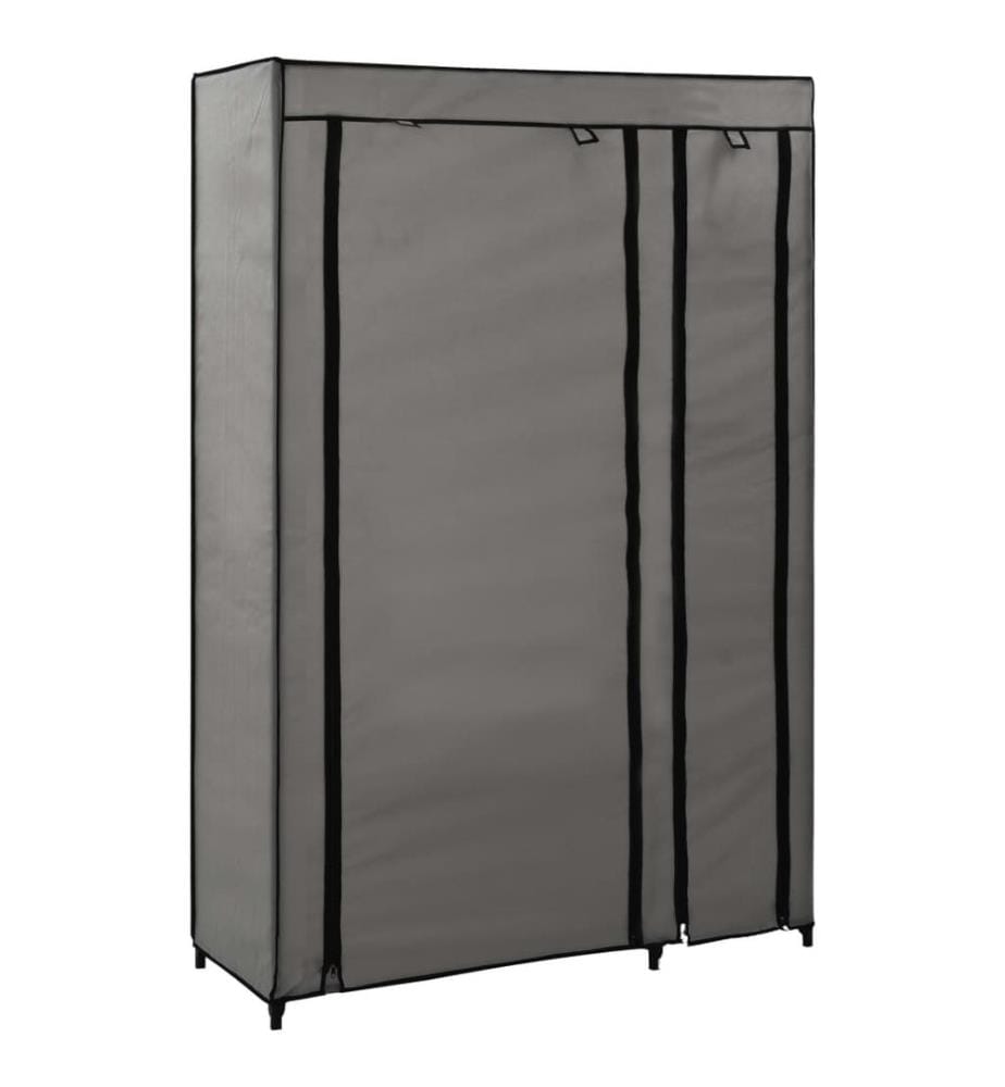 Garde-robe pliable Gris 110x45x175 cm Tissu