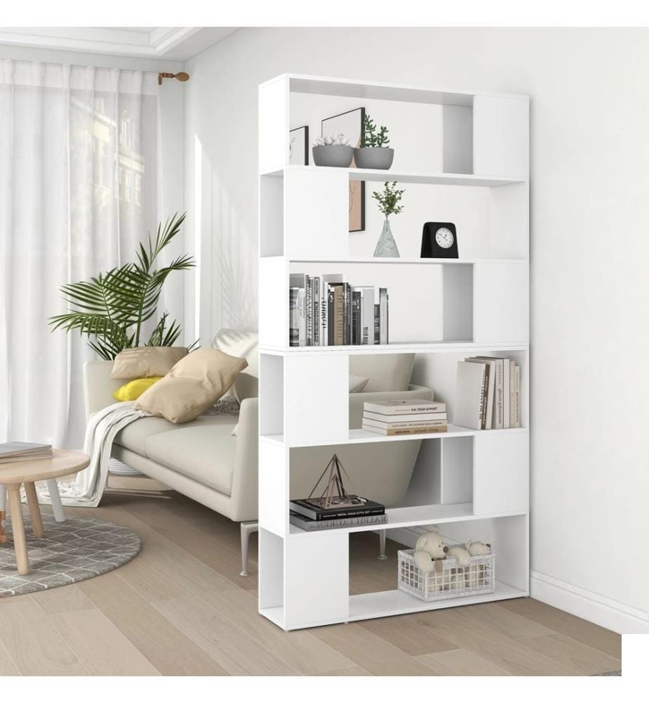 Bibliothèque/Séparateur de pièce Blanc 100x24x188 cm