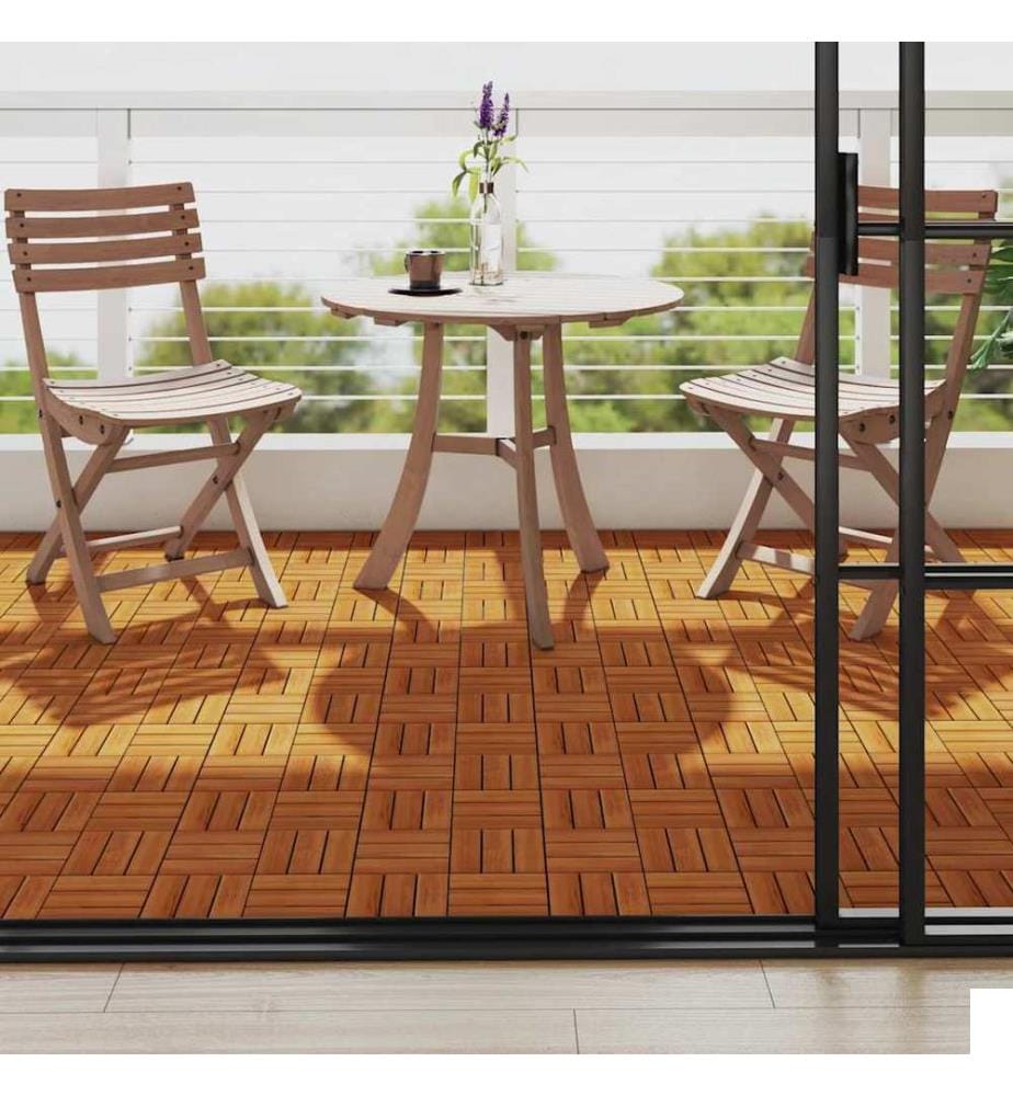 Carreaux de terrasse 30x30 cm 10 pcs Acacia