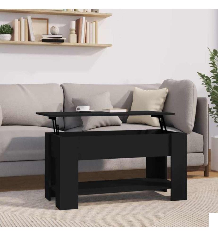 Table basse noir 101x49x52 cm bois d'ingénierie