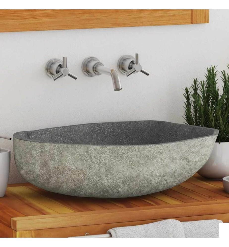 Lavabo en pierre de rivière Ovale (45-53)x(34-41) cm