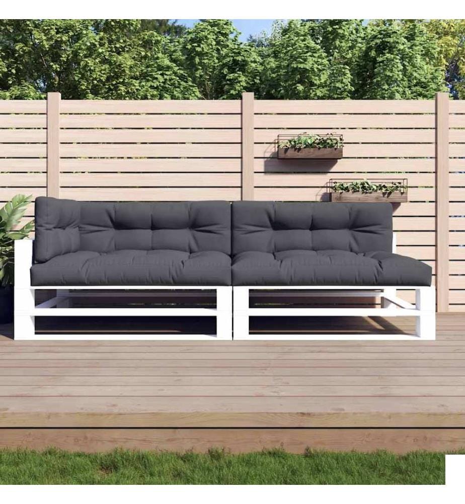 Coussins de palette lot de 5 anthracite tissu