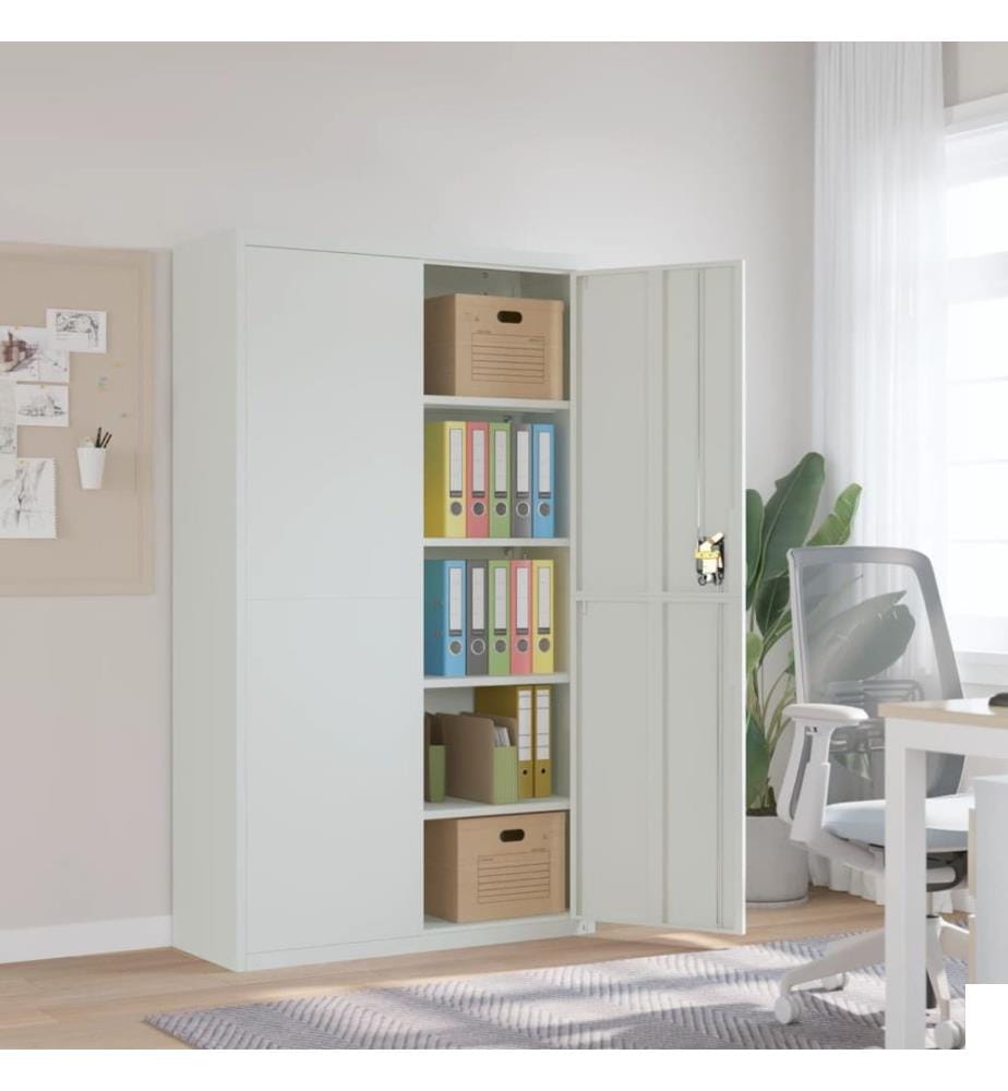 Classeur gris clair 105x40x180 cm acier