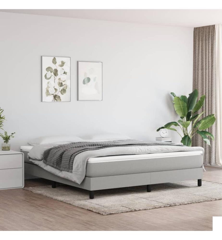 Matelas de lit à ressorts ensachés Gris clair 160x200x20 cm
