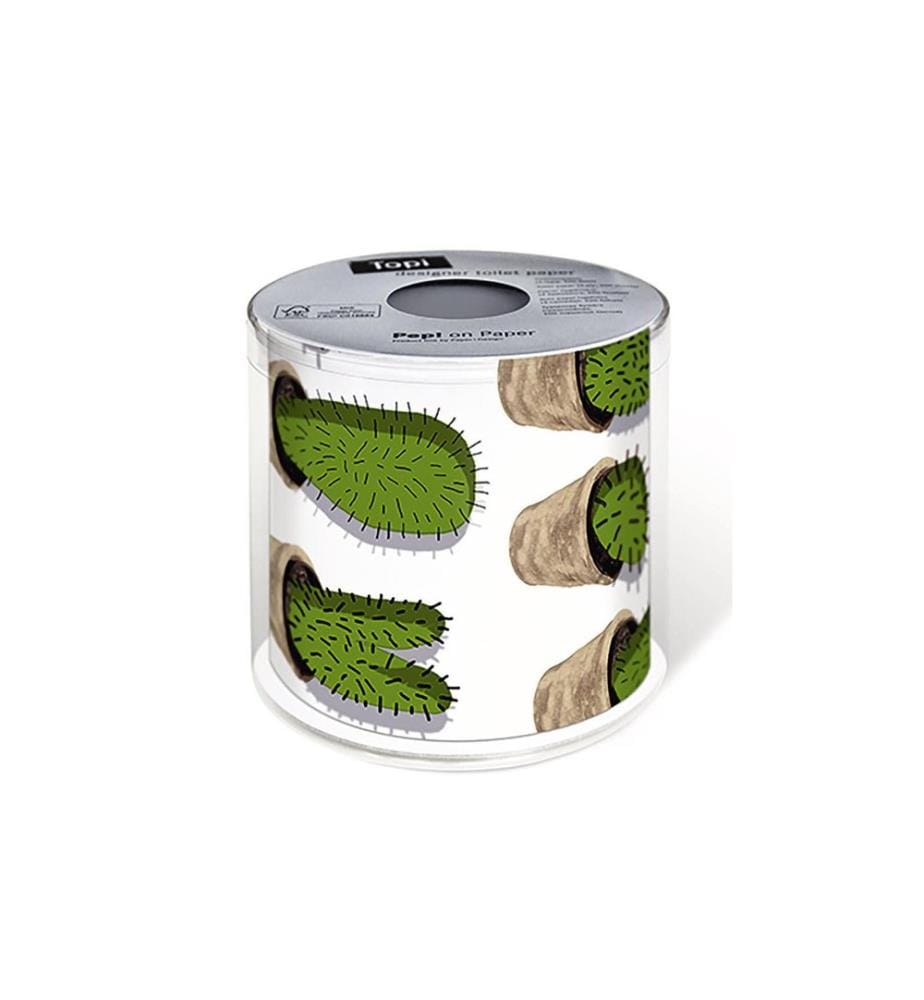 Paper + Design - Papier toilette Cactuses 1 rouleaux à 3 couches, Vert