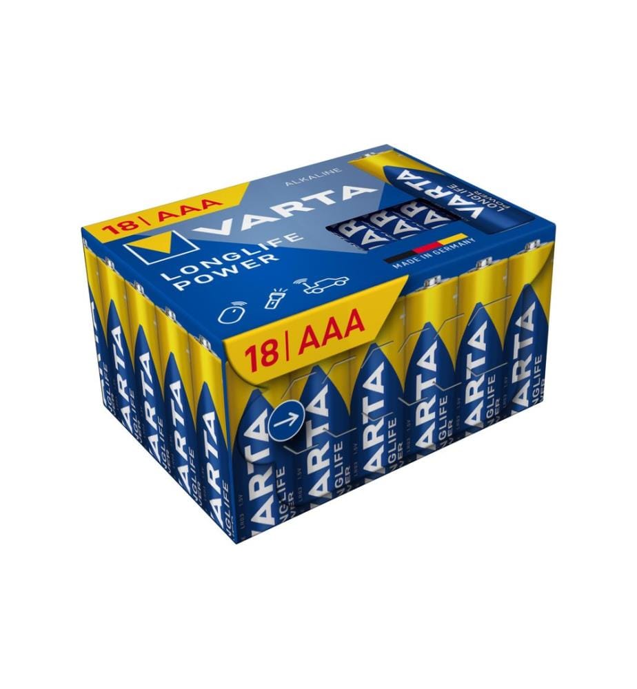 VARTA - Pile Longlife Power AAA CUBE18 , 18 Pièce/s