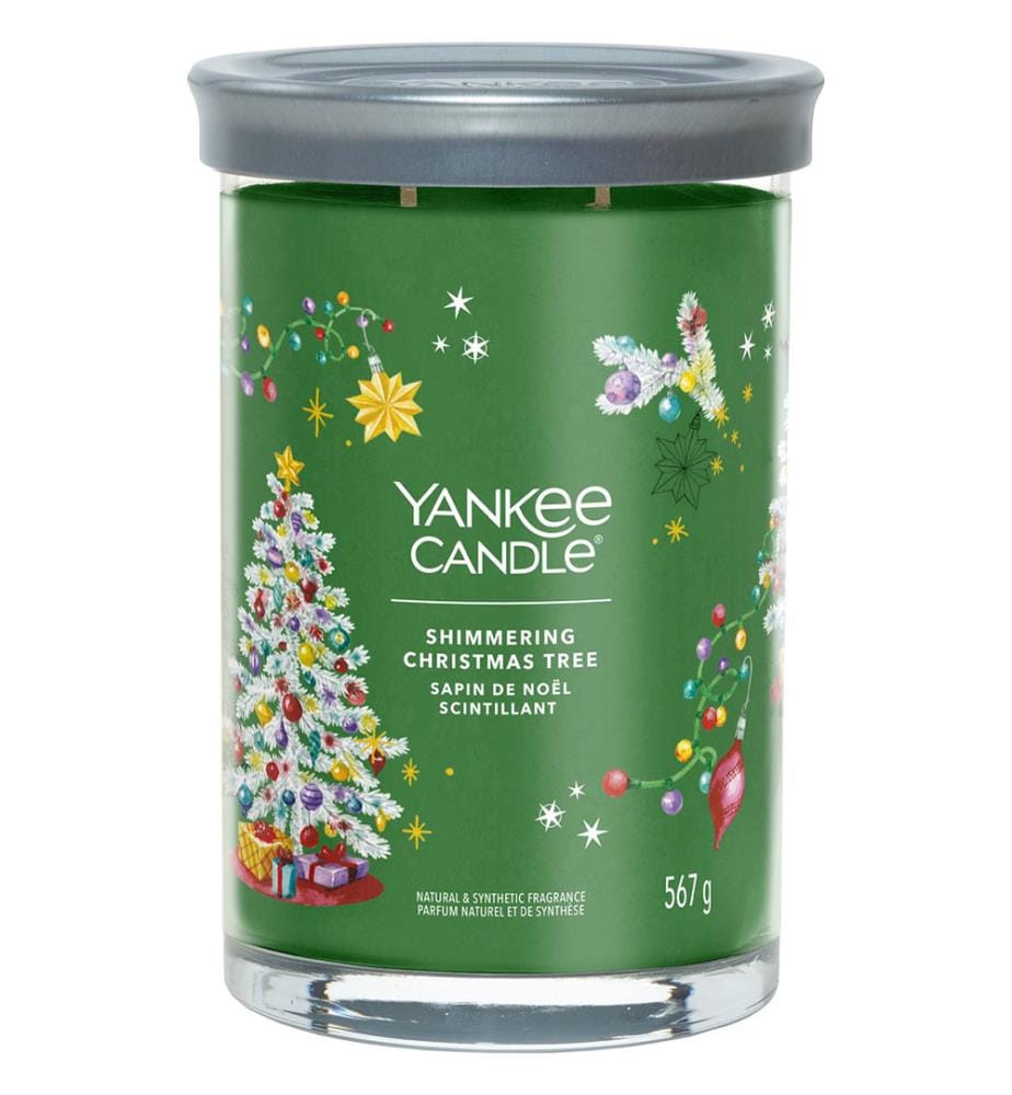567 g - Bougie Parfumée Sapin de Noël Scintillant