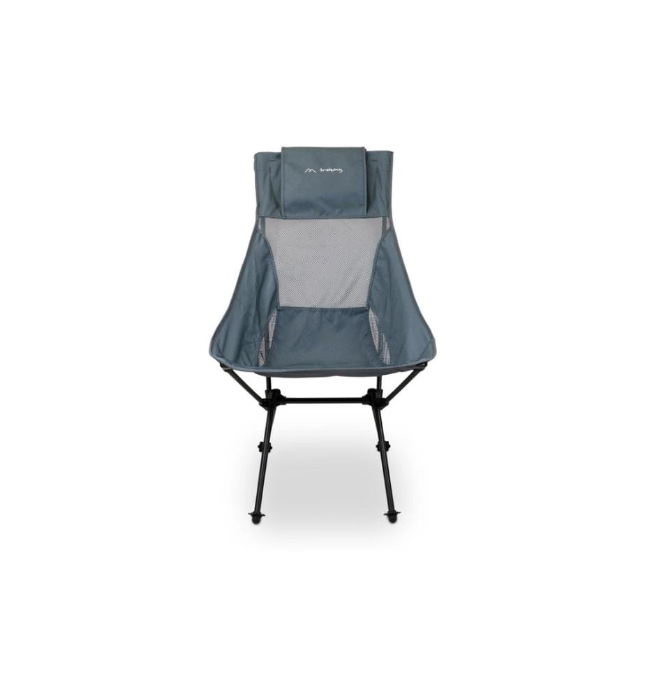 TREKONY - Chaise de camping Haute Anthracite