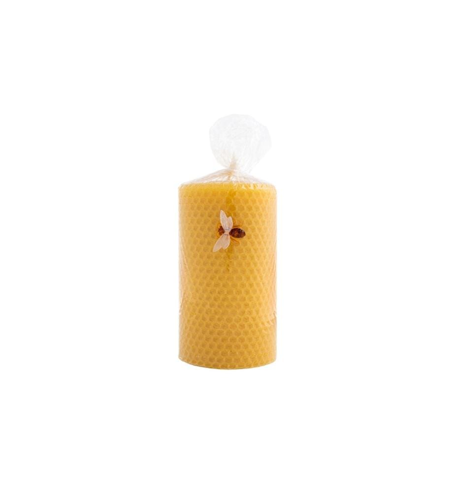 HERZOG KERZEN AG - Bougie cylindrique à base de cire d'abeille 7 x 12 cm