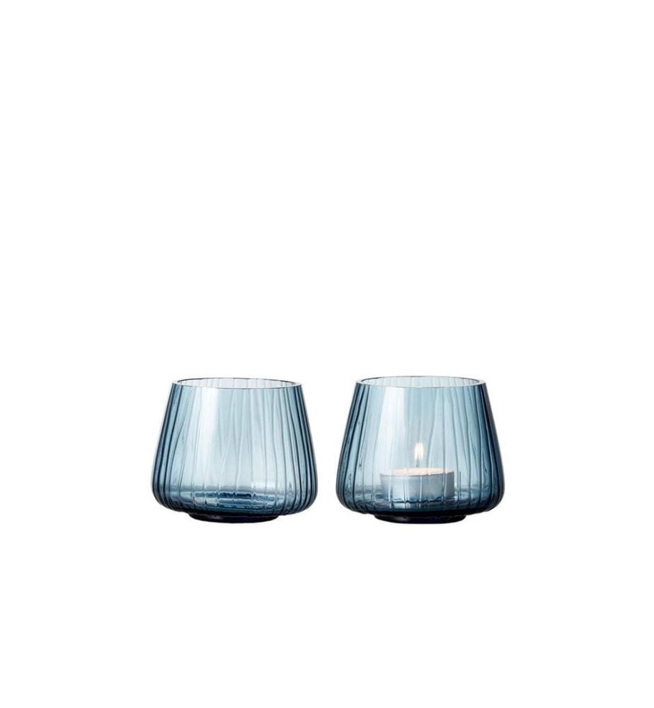 BITZ - Photophore Kusintha 2 pièces, bleu foncé