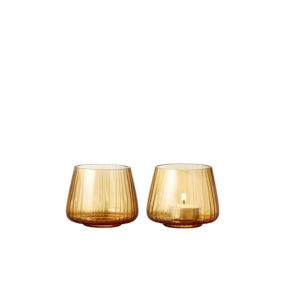 BITZ - Photophore Kusintha 2 pièces, Amber