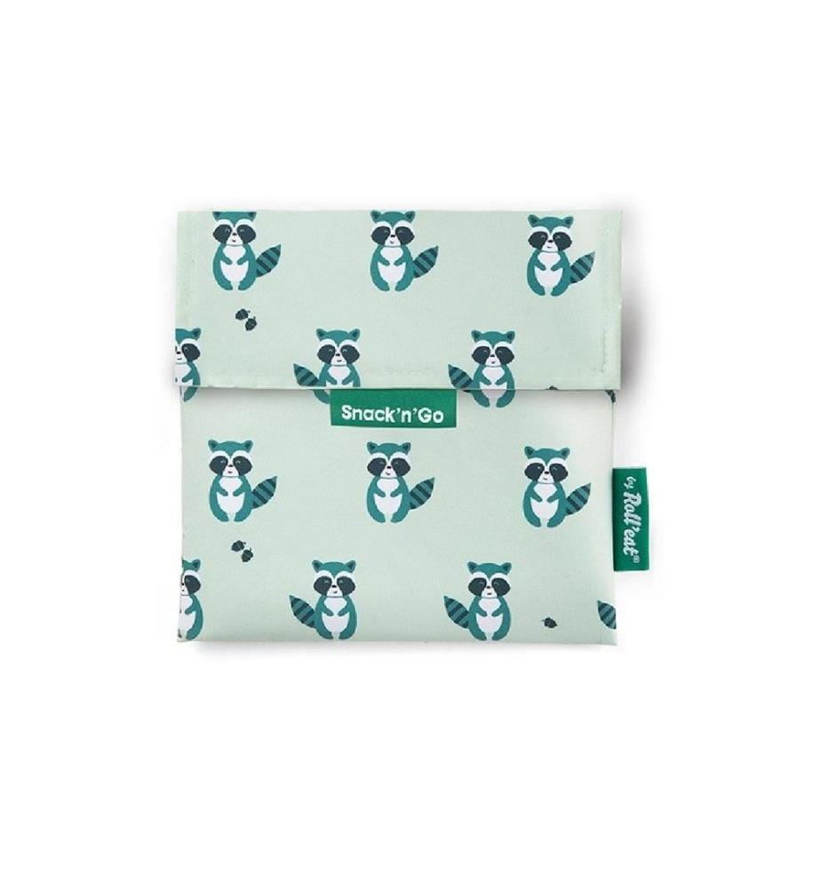 Roll'eat - Sac à lunch SnacknGo Animals Beige, raton laveur
