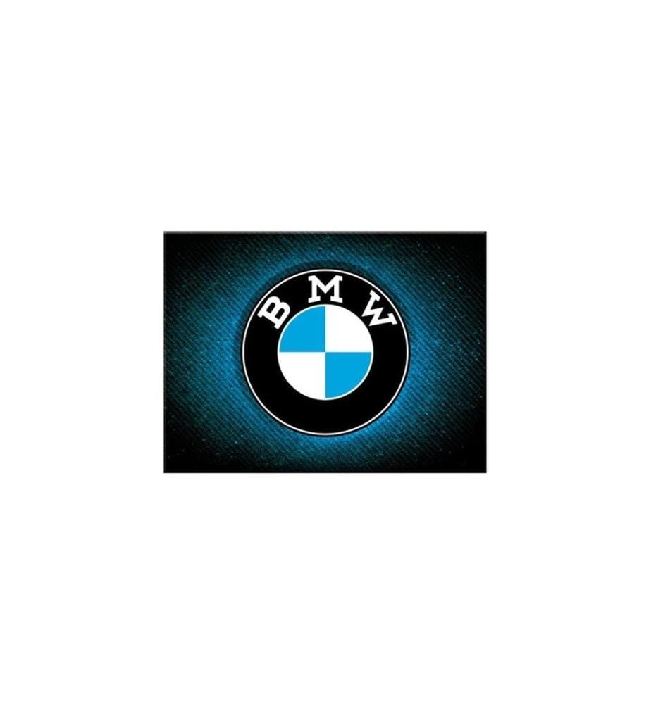 NOSTALGIC ART - Aimant BMW  Logo Blue Shine 1 Pièce/s, Bleu/Noir/Blanc