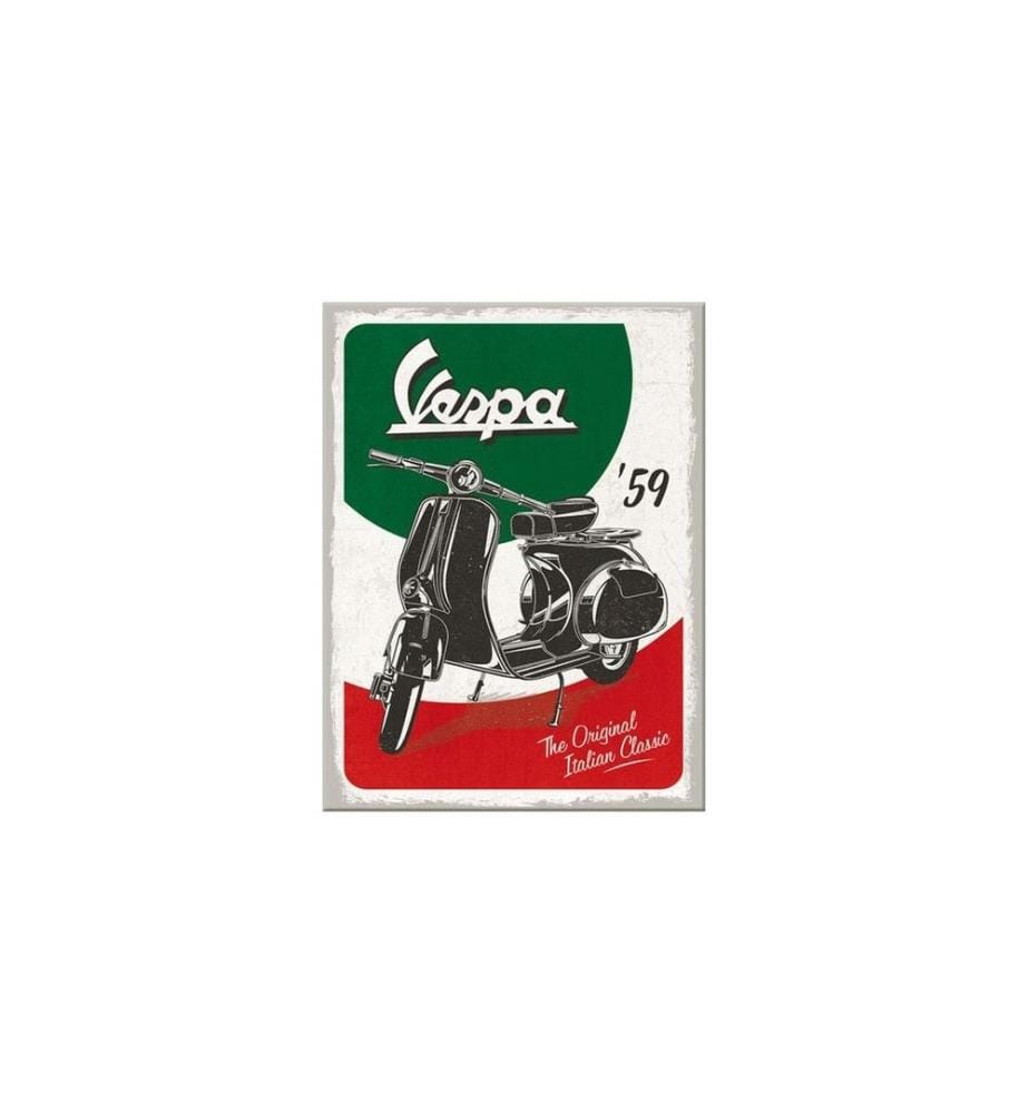 NOSTALGIC ART - Aimant Vespa 1 Pièce/s, Rouge/Noir/Blanc