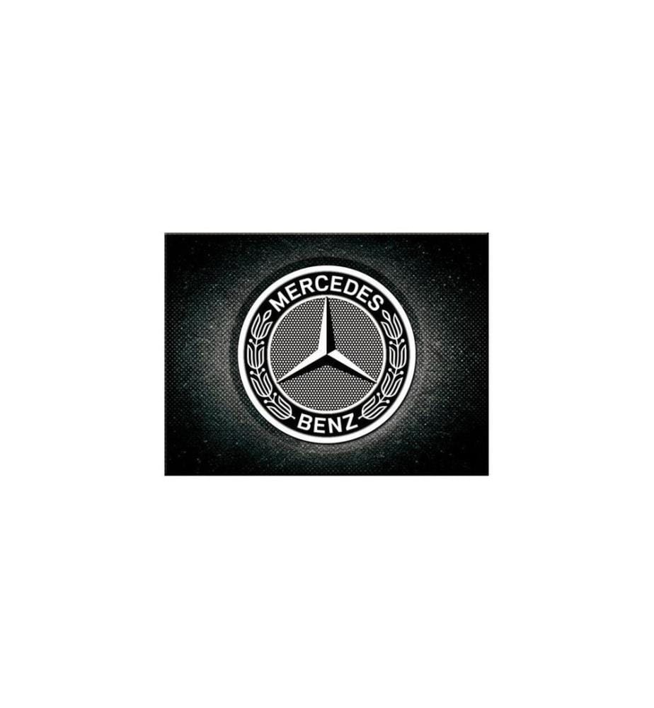 NOSTALGIC ART - Aimant Mercedes Benz Logo 1 Pièce/s, Gris/Noir/Blanc