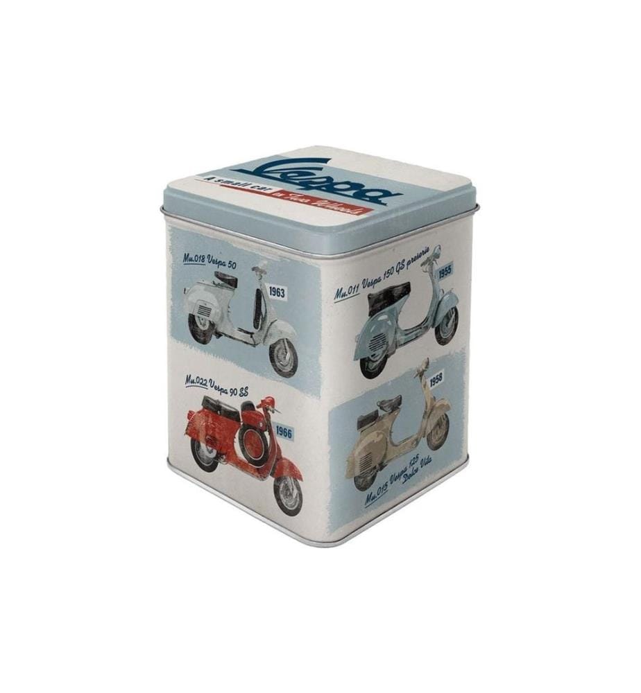 NOSTALGIC ART - Boîte à sachets de thé Vespa Bleu/Rouge/Blanc