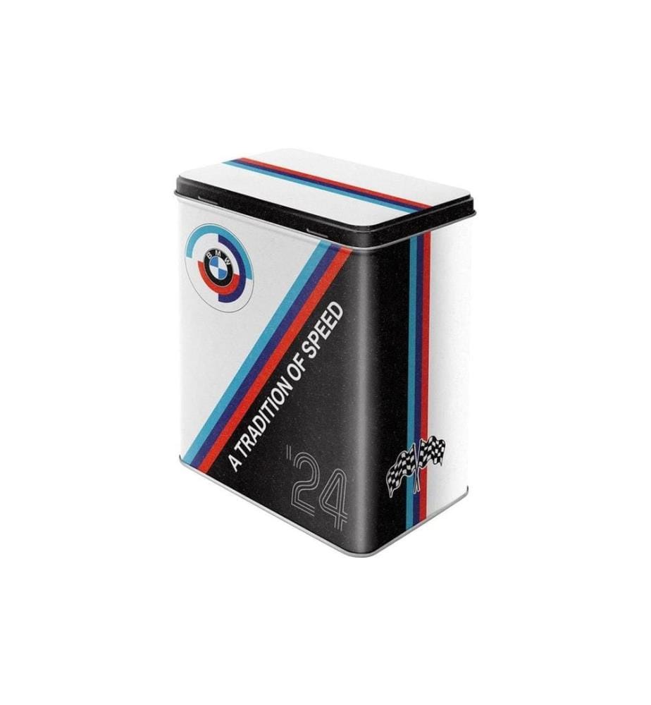 NOSTALGIC ART - Boîte à provisions BMW Motorsport 3 l, Bleu/Noir/Blanc