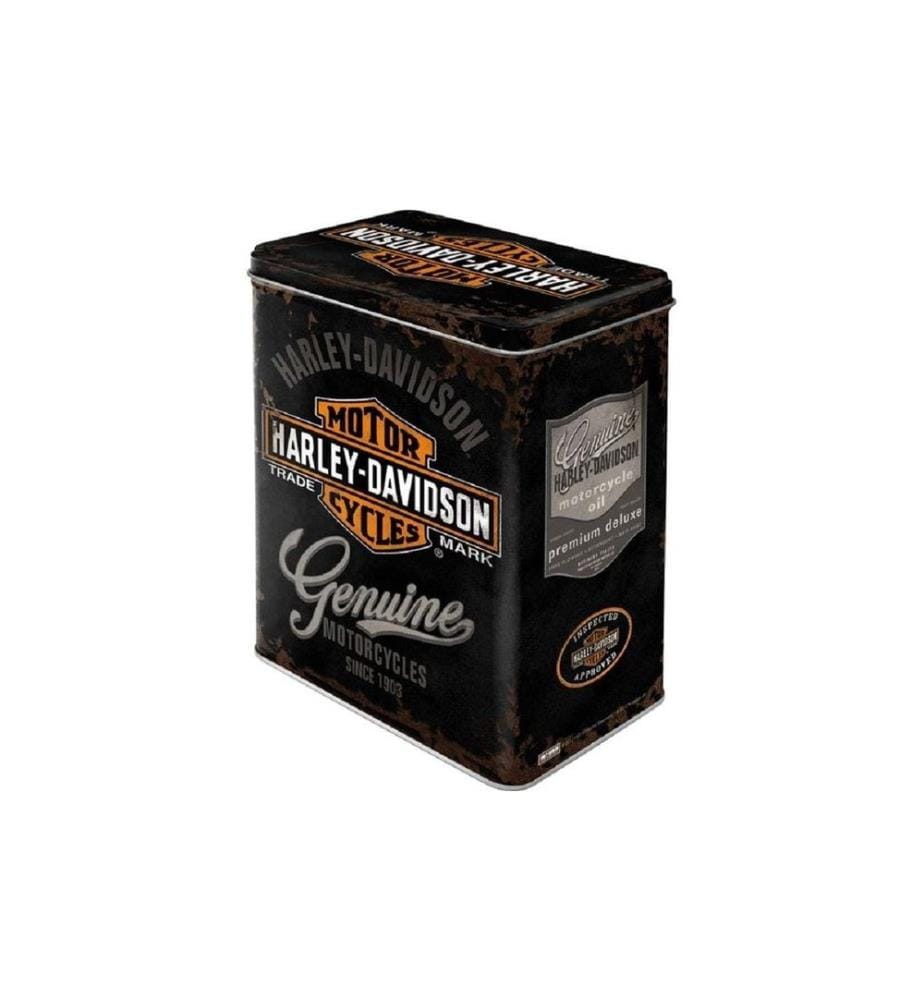 NOSTALGIC ART - Boîte à provisions Harley Davidson 3 l, Orange/Noir/Blanc