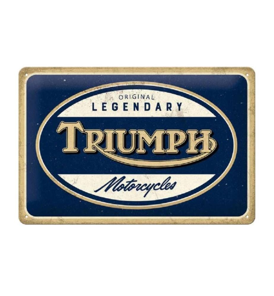 NOSTALGIC ART - Plaque Triumph Motorcycles 20 x 30 cm, métal