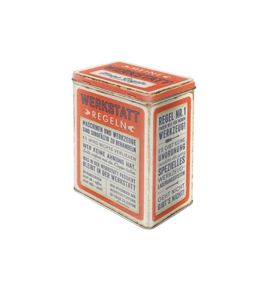 NOSTALGIC ART - Boîte à provisions Règles d'atelier 3 l, Multicolore