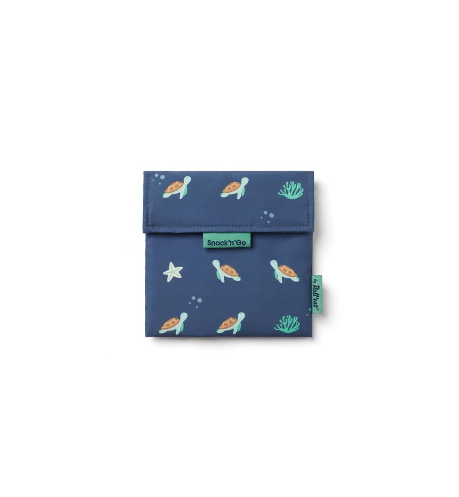 Roll'eat - Sac à lunch Snack'n'Go Animals Turtle 18 x 19 cm, Multicolore