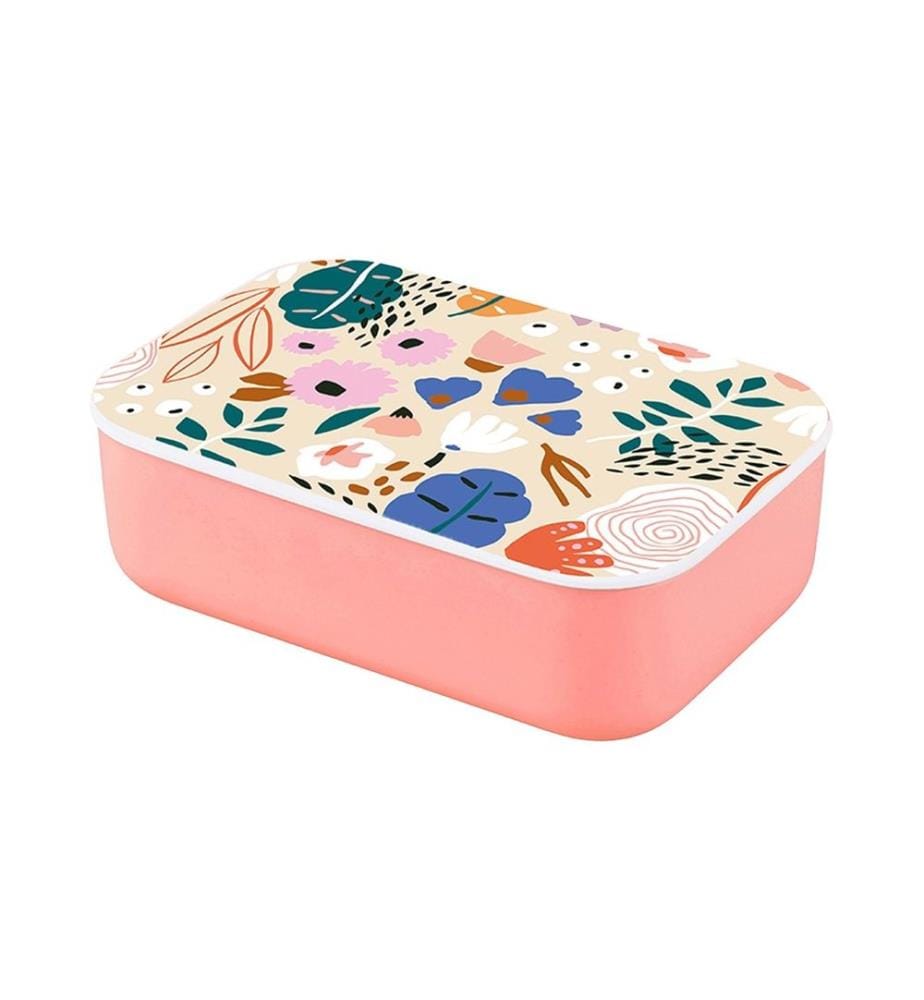 BioLoco - Boîte casse-croûte Classic  fleurs Multicolore/Rose