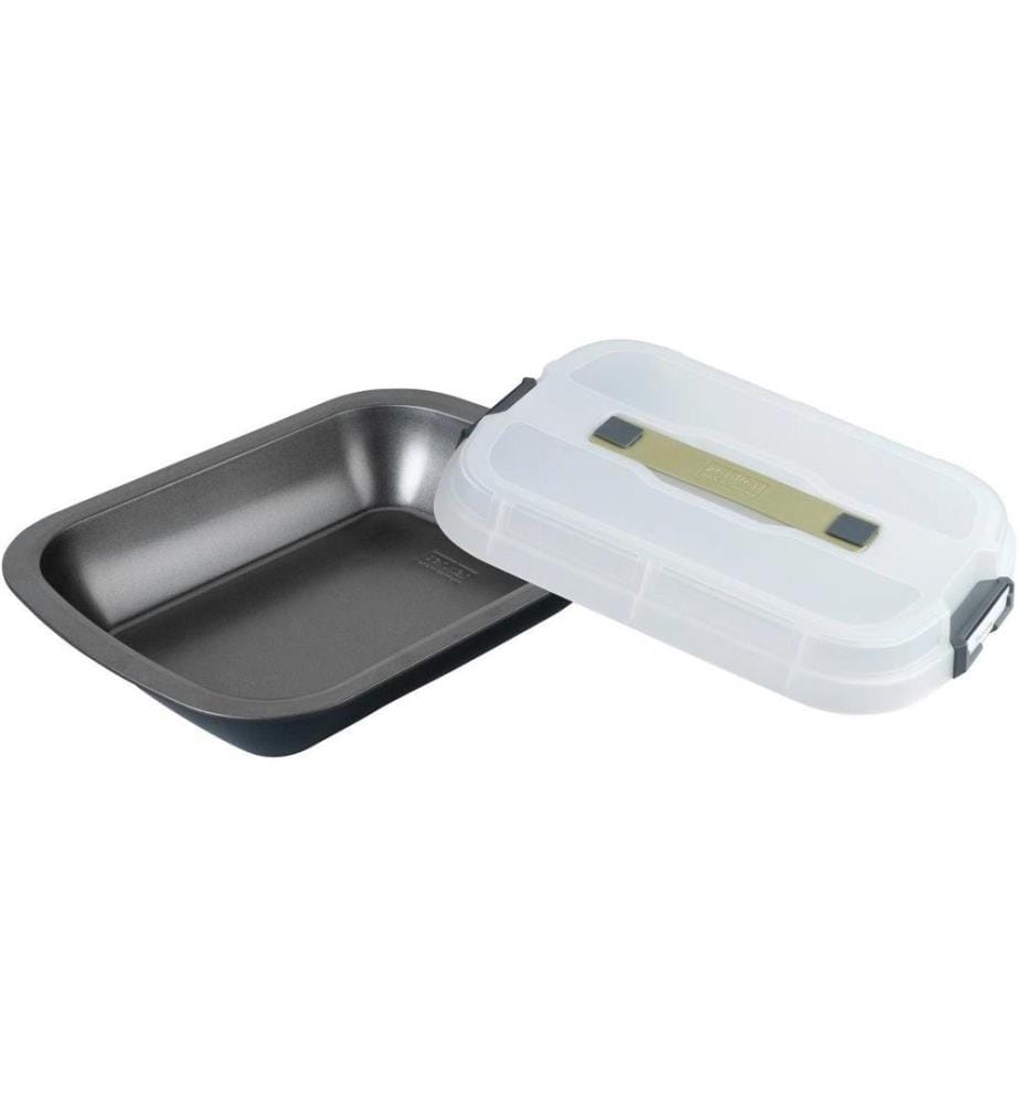 ZENKER - Plat à gratin Angulaire, Noir/Transparent