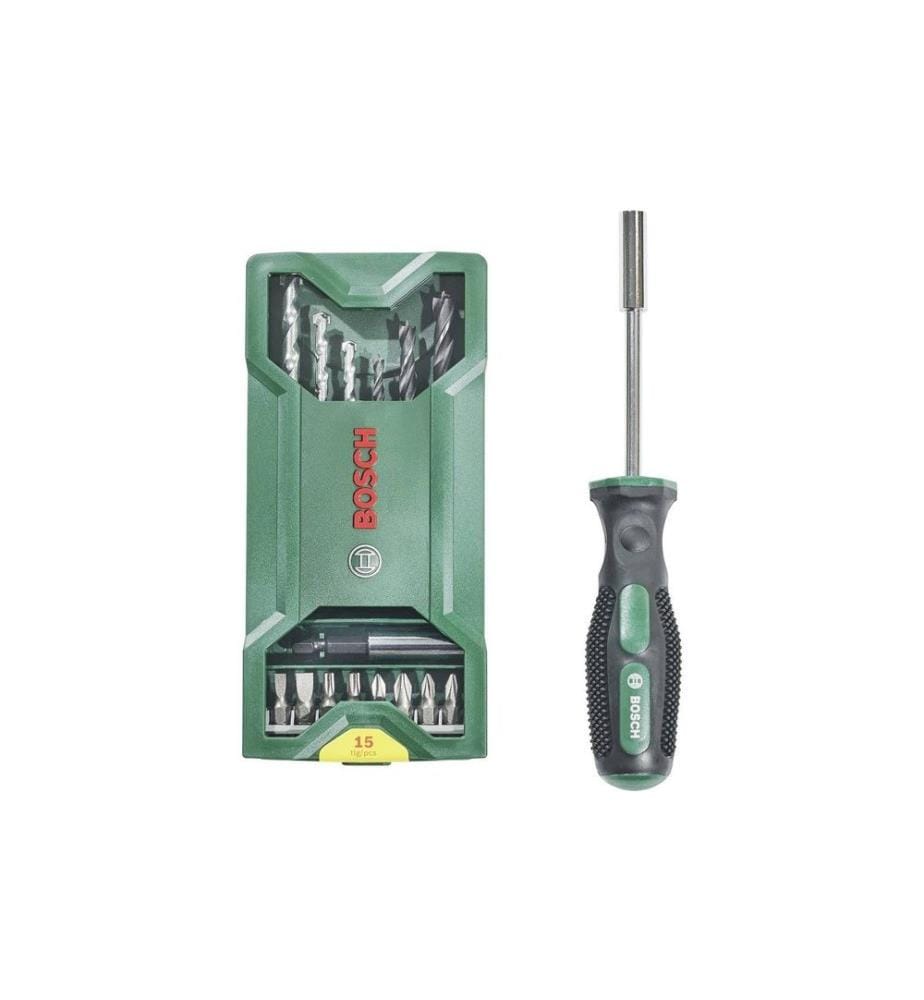 BOSCH - Kits de forets et de bits Mini X-Line, 15+1 pièces