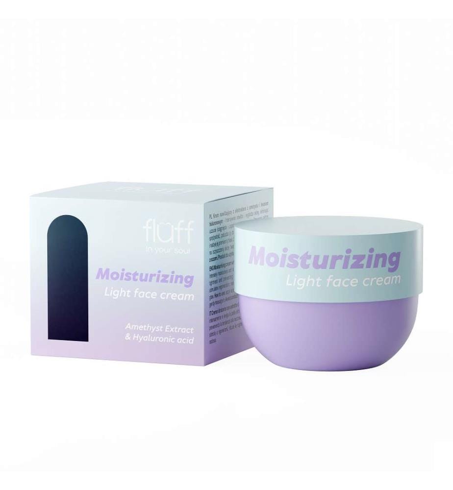 Crème hydratante légère pour le visage à l'améthyste et à l'acide hyaluronique 50ml - 50 ml