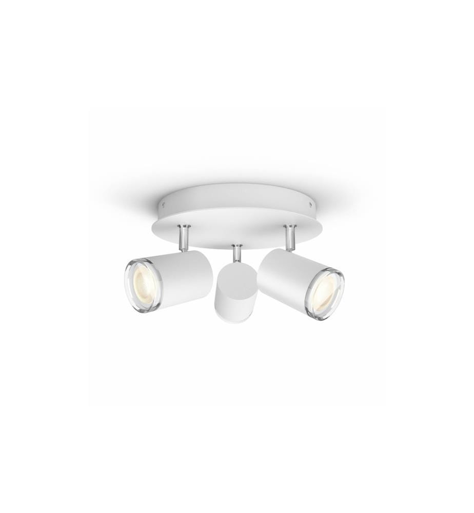 PHILIPS HUE - White Ambiance Adore 3er Spot rond blanc + dimmer