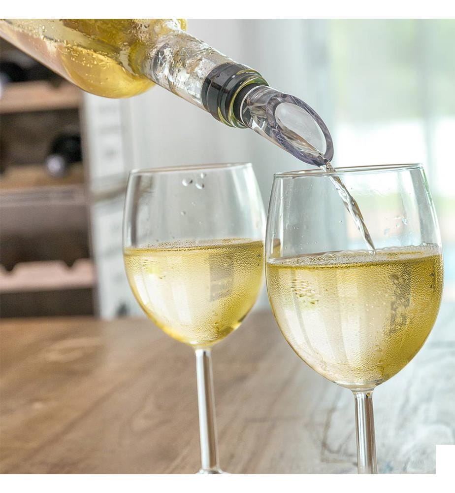 Refroidisseur À Vin avec Aérateur - Noir et Transparent