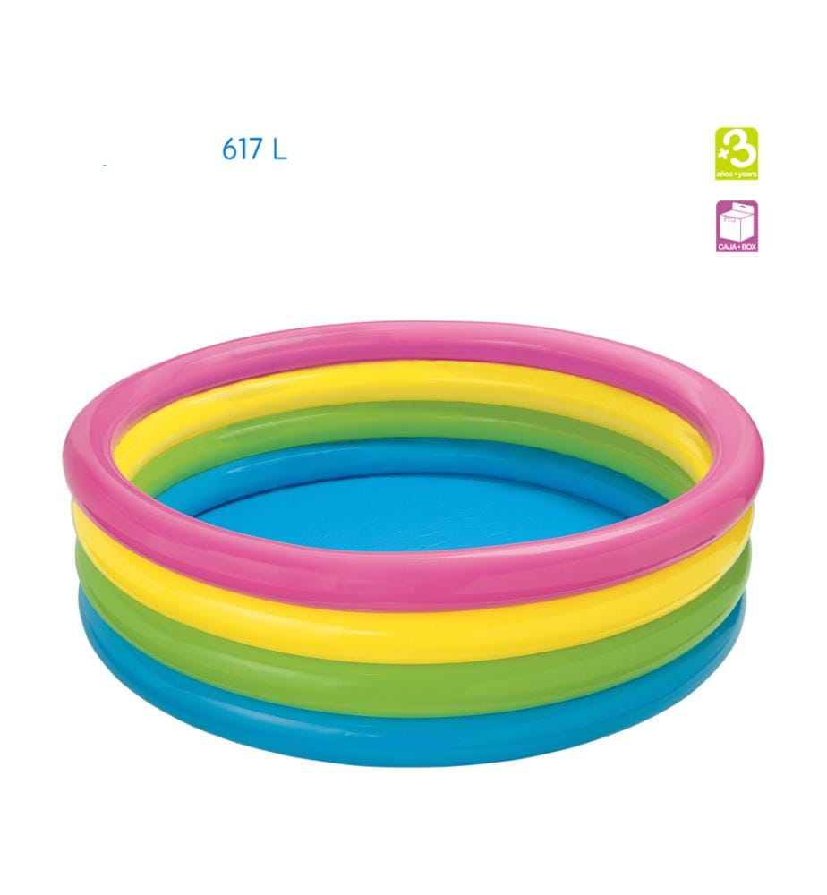 Piscine gonflable Sunset 168 x 46 cm - Multicolore