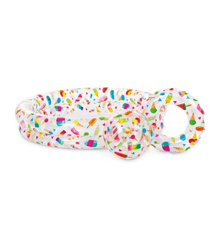 Petite Piscine Gonflable Summer Pop 122 x 25 cm - Multicolore
