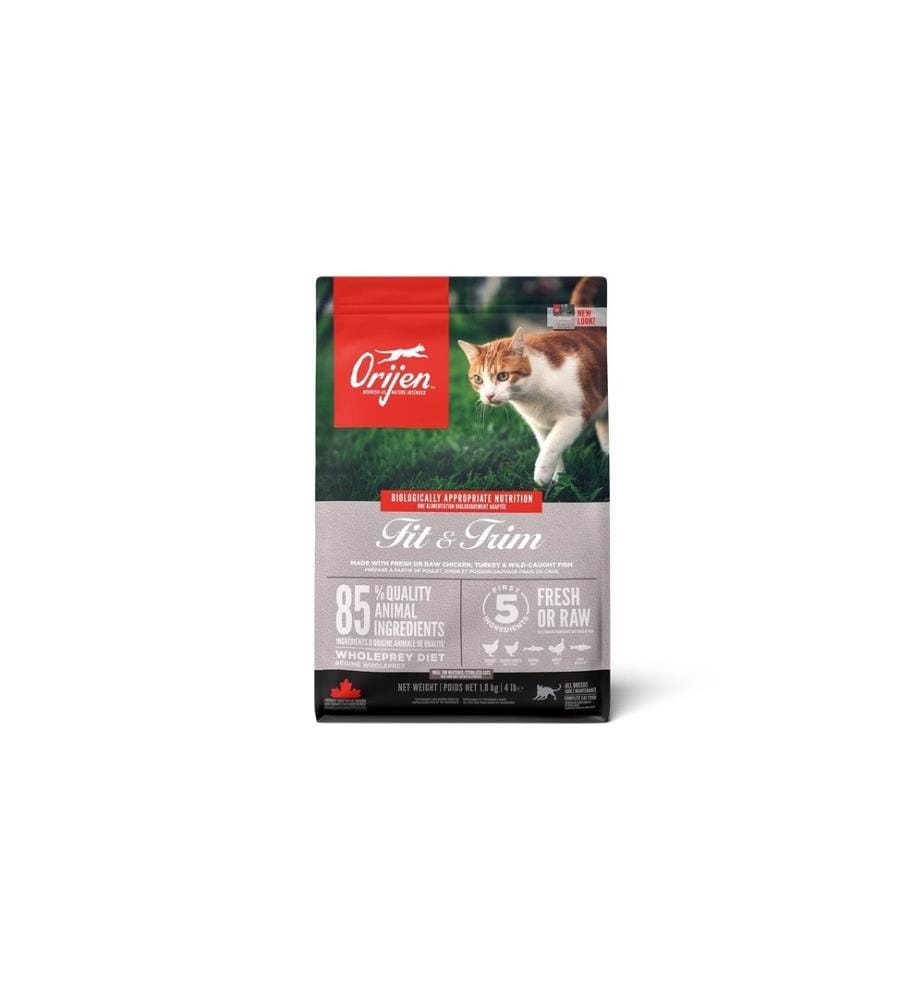 ORIJEN - Alimentation sèche Cat Fit & Trim avec poulet, 1.8 kg